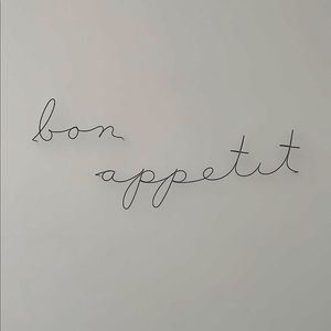 Anthropologie bon appetite wire script wall decor